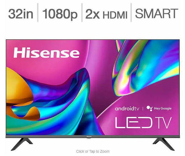 Télévision LED 32 32A4H 1080p Android Smart TV WI-FI Hisense - ON EXPÉDIE PARTOUT AU QUÉBEC ! in TVs in Québec