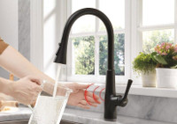 Smart Touchless Kitchen Faucet Single Handle Pull-Out 18 Sleekly Classic Matte Black Finish