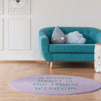 East Urban Home Handwritten Love & Wisdom Quote Poly Chenille Rug