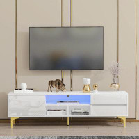 Wrought Studio TV Stand With Metal Table Legs 17.72" H x 62.99" W x 13.78" D