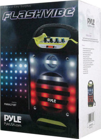 New - PYLE PWMA275BT FLASHVIBE PORTABLE KARAOKE PARTY MACHINE WITH BLUETOOTH -- ADD FUN TO SUMMER PARTIES!