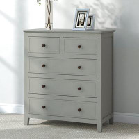 Wildon Home® 5 Drawers Solid Wood Chest