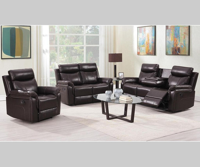 Genuine Leather Power Recliner Sale !!! Huge Furniture Sale !!! in Chairs & Recliners in Mississauga / Peel Region - Image 4