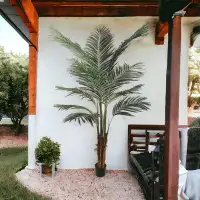 Primrue 5Ft Areca Palm Tree In Black Pot With 372 Silk Leaves