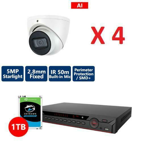 Promotion! DAHUA OEM 4CH NVR+4 pcs Cameras+1TB HDD(FDNV41A04-P4-4K-S2-1T, FDIP9135T-A-28-AI) in Cameras & Camcorders