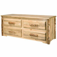Loon Peak Tustin 4 Drawers 59" W Solid Wood Double Dresser