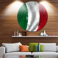 Made in Canada - Design Art 'Italy Flag' Painting Print on Metal