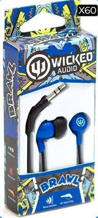 Wicked Audio WI1302 Brawl Headphones, Deep Sea - Pack of 60