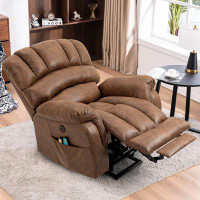 Red Barrel Studio Red Barrel Studio® Large Power Lift Electric Recliner Chair With Extended Footrest For Elderly, Big An