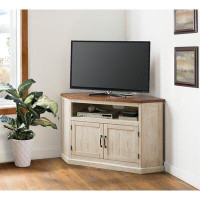 August Grove Kinsella 55" Solid Wood Corner TV Stand with Storage