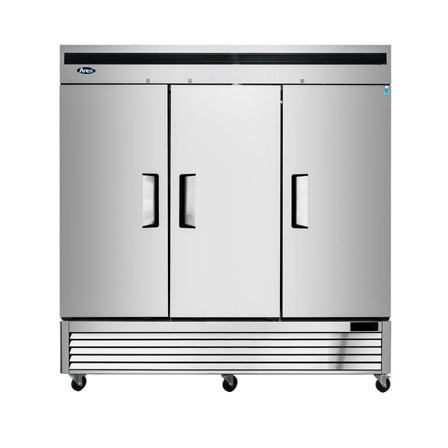 Atosa MBF8504GR 82 Inch Reach In Freezer – 3 Door – Bottom Mount Compressor Stainless steel exterior &amp; interior in Other Business & Industrial in Ontario