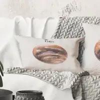 East Urban Home Rectangle,Planet Venus - Bohemian & Eclectic Printed Throw Pillow