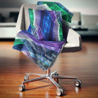 The Twillery Co. Corwin Abstract Fractal Flower Grid Square Pillow Cover & Insert