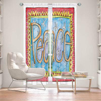 East Urban Home Lined Window Curtains 2-panel Set for Window Size 80" x 61" by Marley Ungaro - Peace