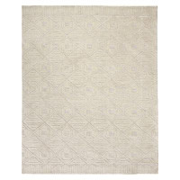 NYBusiness Ivory Diamond Pattern Sanremo Area Rug - 5X7 Size For Stylish Home Decor
