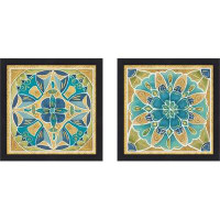 Bungalow Rose Free Bird Mexican Tiles III - 2 Piece Picture Frame Print Set