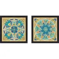 Bungalow Rose Free Bird Mexican Tiles III - 2 Piece Picture Frame Print Set