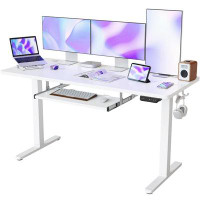Accentuations by Manhattan Comfort Modern  Electric Standing Desk: Height Adjustable With Memory Sturdy Alloy Steel Fram