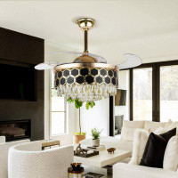 Mercer41 Light Luxury Crystal Invisible Chandelier Lamp