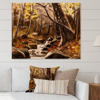 Millwood Pines Little River In The Blooming Forest IV - Traditional Canvas Wall Art