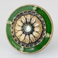 Charleston Knob Company Glamorous Teal Green Jeweled Dresser Knob
