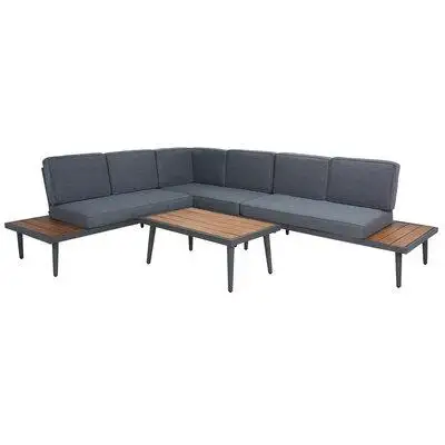Corrigan Studio Gherlein 47.04" Wide Outdoor Symmetrical Patio Sectional with Cushions