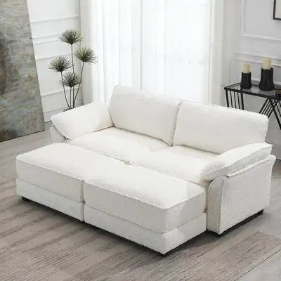 Latitude Run® 4 Seat Upholstered Sleeper Corner Couch