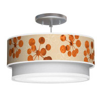 Jef Designs Bubble Double Tiered Printed Shade Pendant