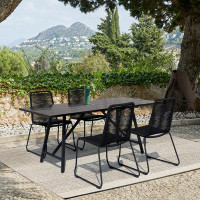 AllModern Rectangular 4 - Person 32" Long Dining Set with Cushions
