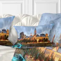 Made in Canada - East Urban Home Cityscape Photo Montreal Panoramic View Pillow