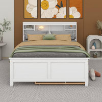 House of Hampton Divino Full Size Platform Bed With Storage Headboard