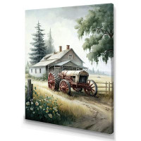 Williston Forge Tractor At The Barn In Summer I - Farmhouse / Country Canvas Wall Art