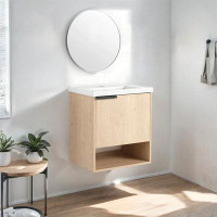 Ebern Designs Calrissian 19.94'' Single Bathroom Vanity with Ceramic Top