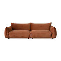 MABOLUS 94.49" Caramel 100% Polyester Modular Sofa cushion couch