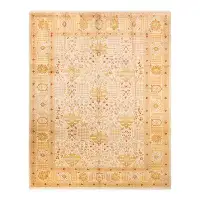 Isabelline Venturo Mogul One-of-a-Kind Hand-Knotted New Age 9'X 11'10" Wool Area Rug in Ivory/Yellow/Red