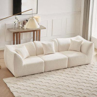 Latitude Run® 111 inch Sofa, Comfy Sofa Couch with Deep Seats Modern Sofa- 3 Seater Sofa