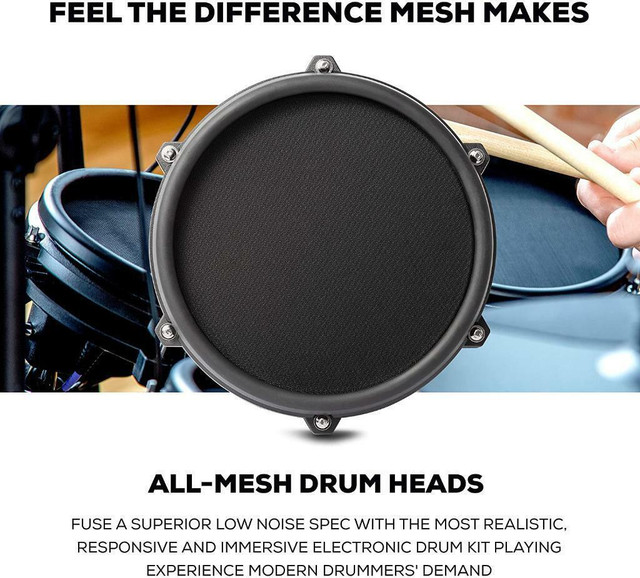 HUGE Discount Today! Alesis Drums Nitro Mesh Kit - Electric Drum Set w/USB MIDI, Pads, Kick Pedal | FAST, FREE Delivery in Drums & Percussion - Image 2