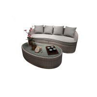 Latitude Run® Outdoor leisure sofa coffee table combination