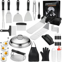 YardStash 40 Piece Commercial Grade Flat Top Grill Accessories For Blackstone, Complete Skillet Accessory Set With Melti