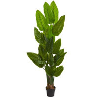 Bay Isle Home™ 65" Artificial Canna Floor Foliage Tree in Planter