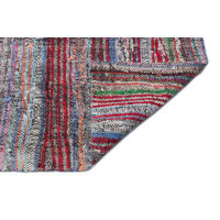 Rug N Carpet Girit Beige Striped Wool Handmade Area Rug