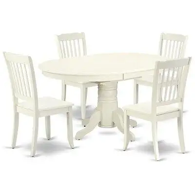 August Grove Kovac 5 Piece Extendable Solid Wood Dining Set