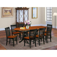 Winston Porter Berrycone 9 - Piece Extendable Rubberwood Solid Wood Dining Set