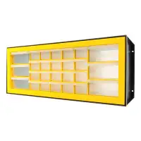 IRIS USA, Inc. 26 Drawer Parts Cabinet, Black/Yellow