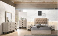 Spring Sale!!  Sophisticated Style,Ivory finish 5 Pc Queen Bedroom set Sale