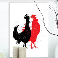 Made in Canada - East Urban Home 'Chinese Zodiac Rooster' Graphic Art Print on Wrapped Canvas