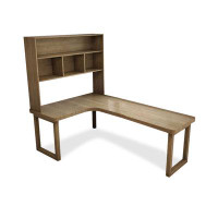 Lilac Garden Tools 55.12" Light Brown Rectangular Solid Wood desks