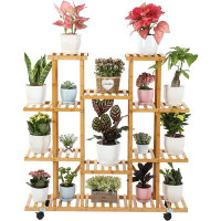 Arlmont & Co. Plant Rack Outdoor Multiple Flower Pots Plant Shelf Display Holder