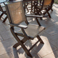 POLYWOOD® Coastal Folding Patio Dining Chair