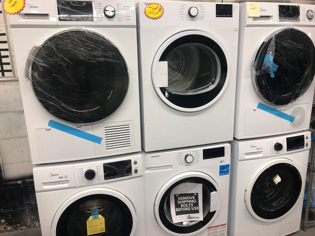 NEW SCRATCH AND DENT 24 STACKING WASHER DRYER COMBO IN STOCK in Washers & Dryers in Edmonton Area